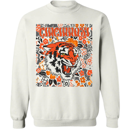 Cincinnati Team Mascot Shirt, Floral Spirit Mascot Sweatshirt, Game Day Tee, Abstract Flower Football Sports Shirt, Cheerleader Gift Shirt
