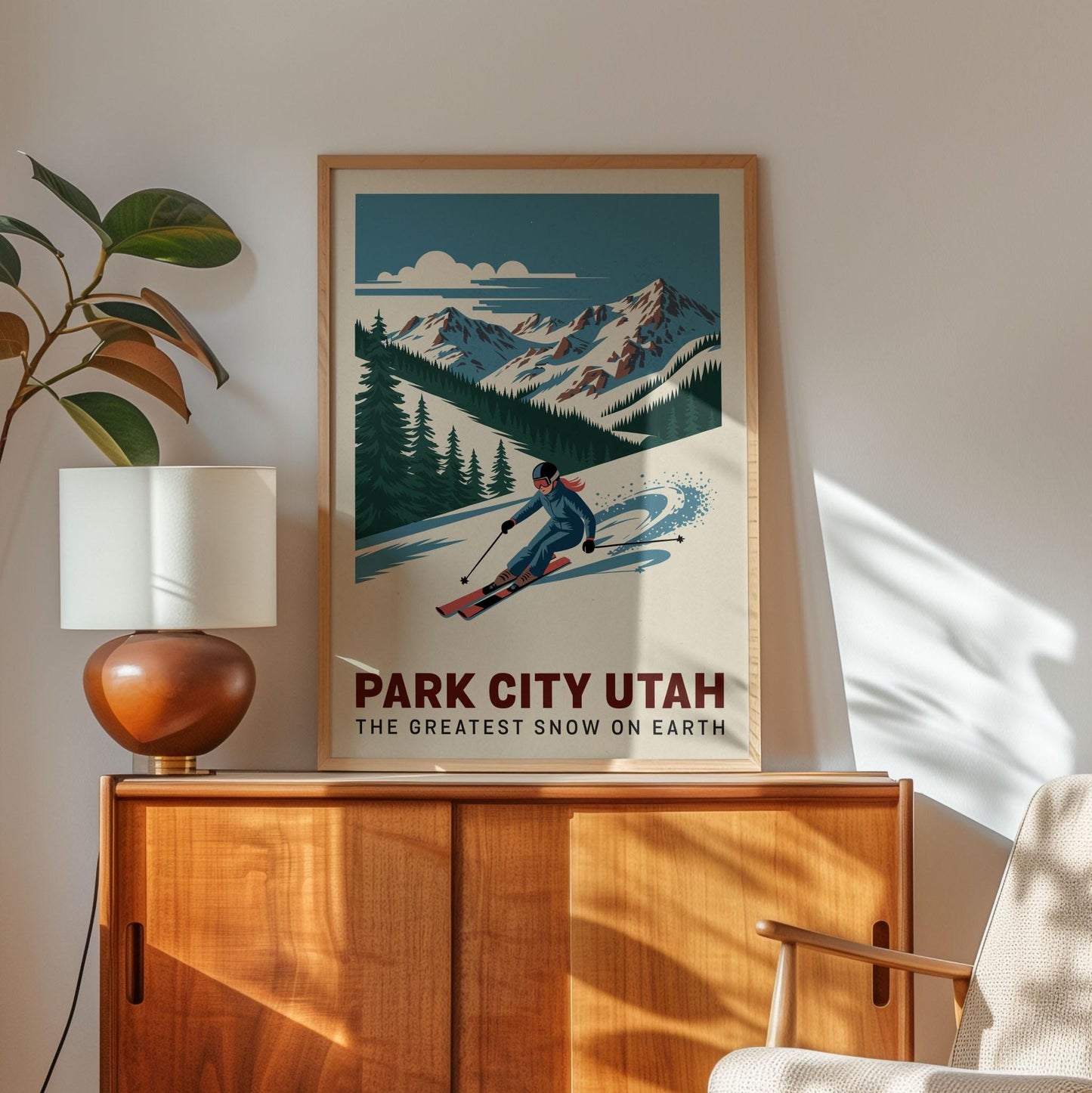 Park City Utah Ski Poster, Apres Ski Print | Vintage Ski Poster | Winter Sports Wall Art