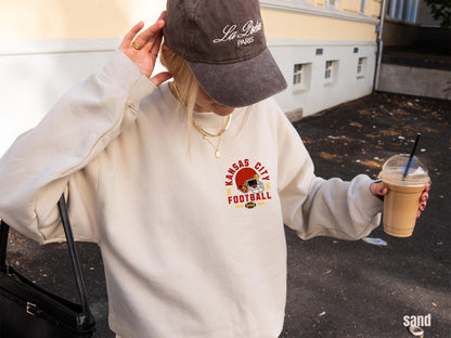 Kansas City Football Vintage Style Shirt, Kansas City Football Crewneck Sweatshirt, Football Shirt, Kansas City Fan Gifts