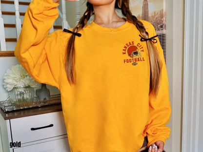 Kansas City Football Vintage 90s Style Shirt, Kansas City Football Crewneck Sweatshirt, Football Shirt, Kansas City Fan Gifts