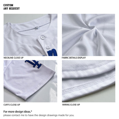 Custom Baseball Jerseys, Personalized Team Name Number Jersey for Baseball Fans Lovers, Customize Embroidered Stripe Team Jersey with LOGO