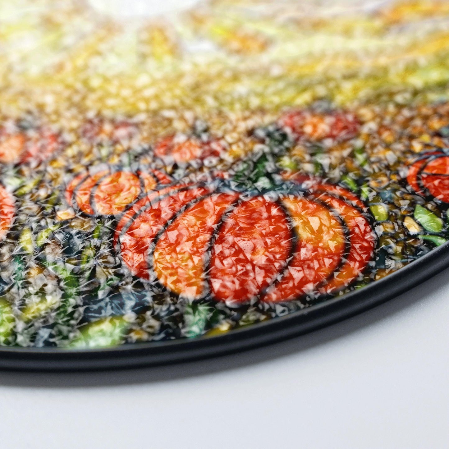 Glowing Pumpkin Field Suncatcher Autumn Window Decor Halloween Gift for Mom or Fall Lovers