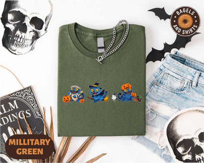 Halloween Hunter Tiger Kids Shirt, Pumpkin Derpy Tiger T-shirt, Spooky Demon Hunters Halloween Graphic Top, Kpop Demon Hunters Merch Shirt