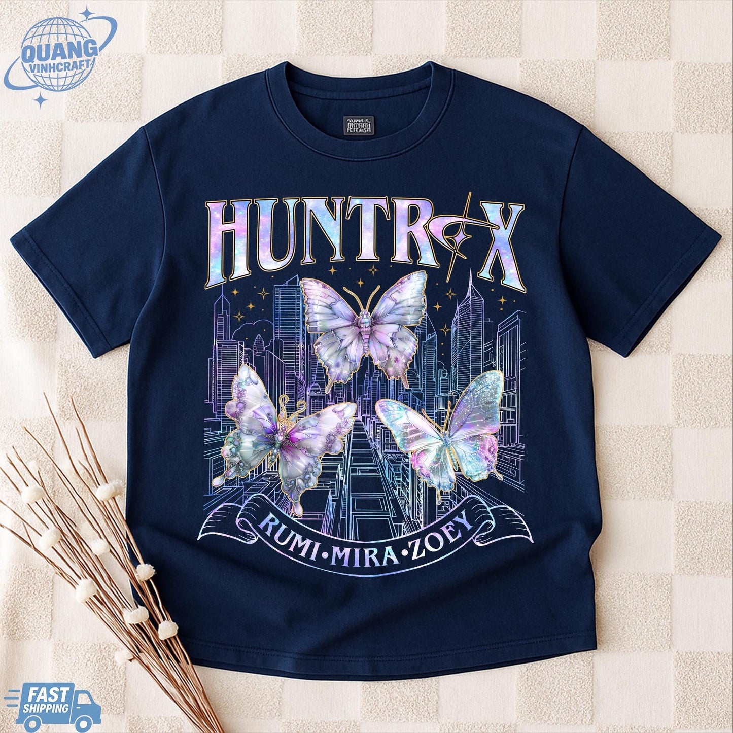 Kpop Huntrix Shirt, Kpop Demon Hunters Shirt, Kpop Huntrix Tee, Mira, Rumi, Zoey, Derpy Tiger Tee, Gift for Huntrix fans, Saja Boys Fans