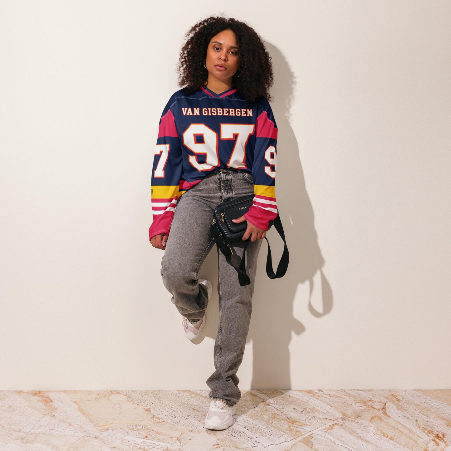 Racing #97 Inspired Oversized Unisex Hockey Jersey – Recycled Polyester Unisex Racing Top for Fans