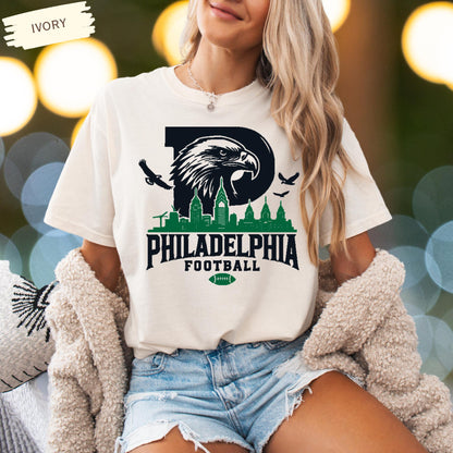 Philadelphia Football Comfort Colors Shirt, Philadelphia Game Day Shirt, Eagles Mascot Tee, Old School Eagles Football Shirt, Game Day Gift