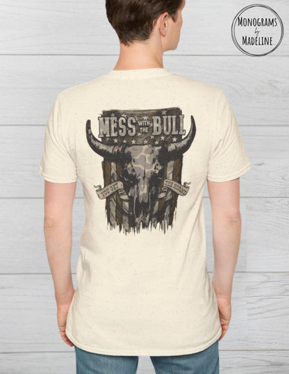 Western Bull Skull Graphic Tee - Cowboy Rodeo Shirt