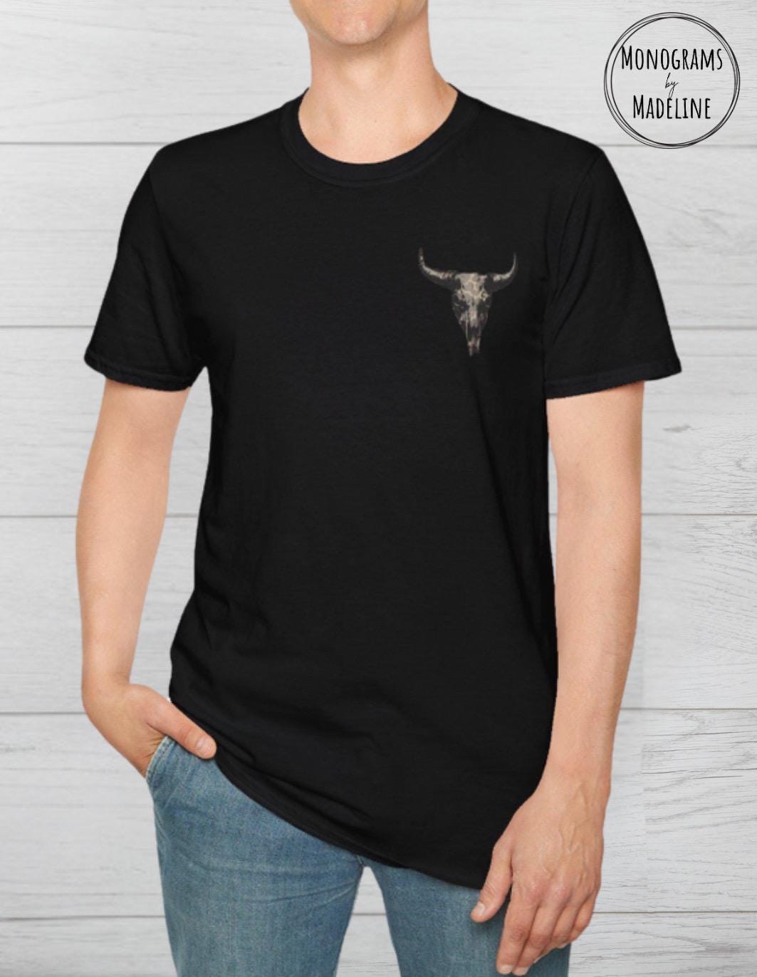 Western Bull Skull Graphic Tee - Cowboy Rodeo Shirt