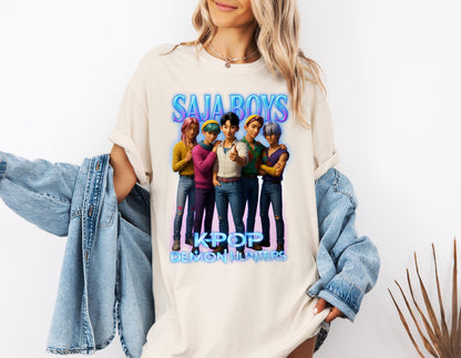 Kpop Saja Boys Shirt, Jinu Manga Shirt, Korean Pop Lover Gift, Kpop Huntrix Shirt, Demon Hunter Merch, Saja Girls Fan Shirt, Kpop Shirt