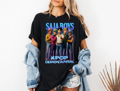 Kpop Saja Boys Shirt, Jinu Manga Shirt, Korean Pop Lover Gift, Kpop Huntrix Shirt, Demon Hunter Merch, Saja Girls Fan Shirt, Kpop Shirt