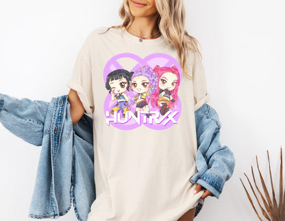 Kpop Demon Hunters Shirt, Huntrix Girl T-Shirt, Kpop Idol Group Shirt, Mira, Rumi, Joey Shirt, Demon Hunter Merch Tee, Gift For Huntrix Fan