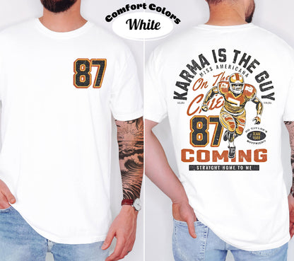Comfort Colors Karma Is The Guy Football Shirt - Kansas City Chiefs Tee