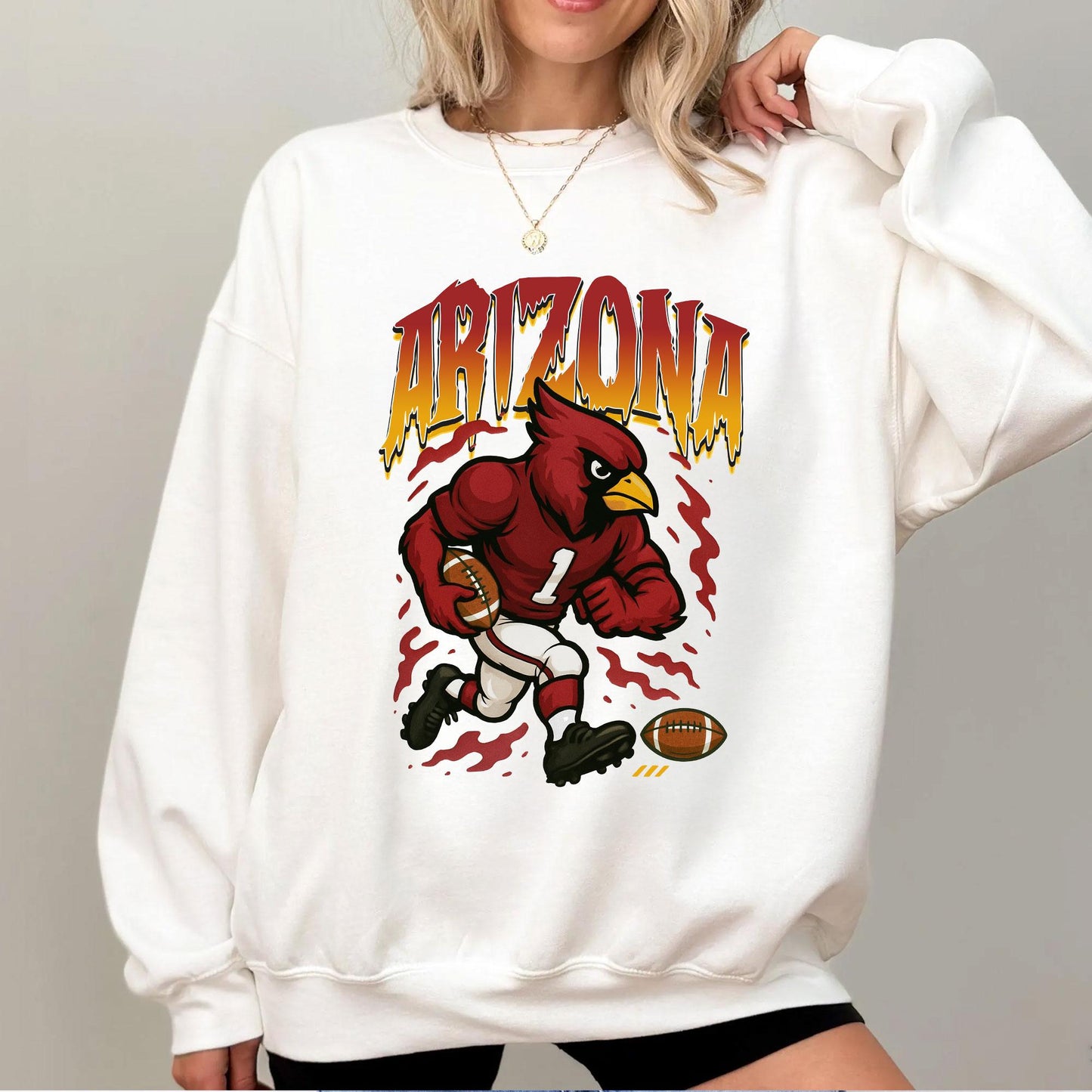Graphic Arizona Mascot Football Sweatshirt, Game Day Gift Shirt, Arizona Football Fan Tee, Retro Arizona Team Shirt, Sport Mascot Gifts