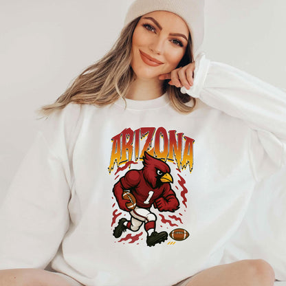 Graphic Arizona Mascot Football Sweatshirt, Game Day Gift Shirt, Arizona Football Fan Tee, Retro Arizona Team Shirt, Sport Mascot Gifts