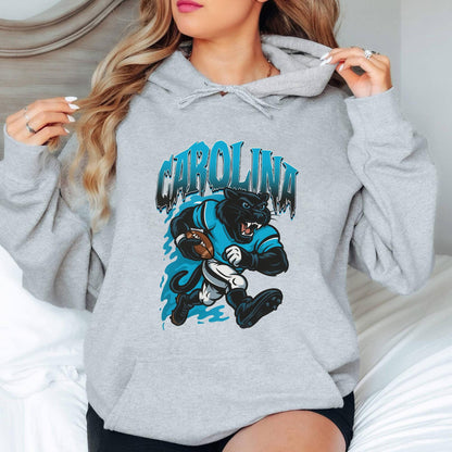 Graphic Carolina Mascot Football Sweatshirt, Game Day Gift Shirt, Carolina Football Fan Tee, Retro Carolina Team Shirt, Sport Mascot Gifts