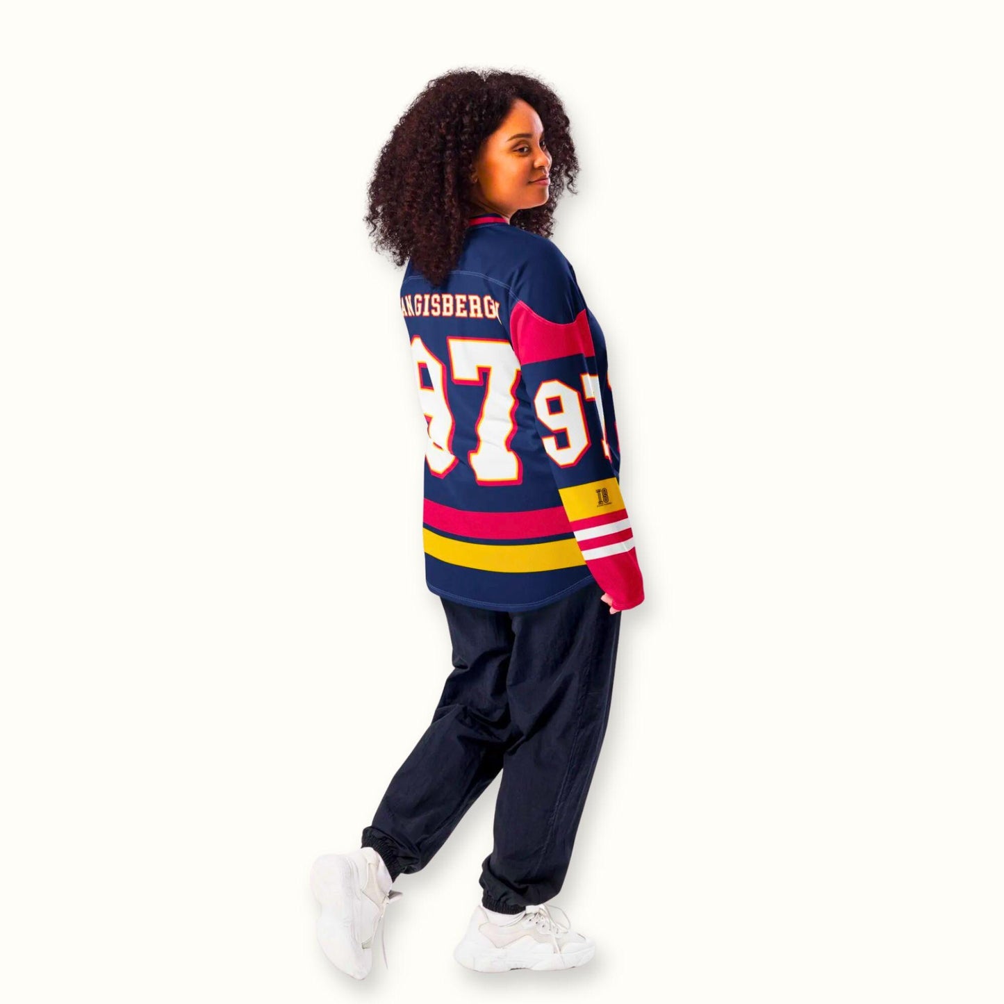 Racing #97 Inspired Oversized Unisex Hockey Jersey – Recycled Polyester Unisex Racing Top for Fans
