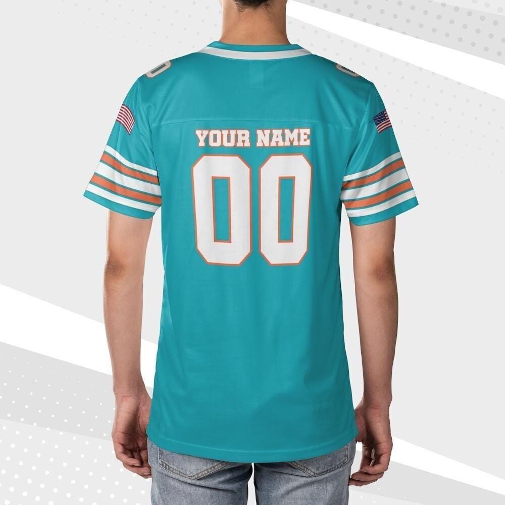 Personalized Team Super Star Sport Blue Dolphin Football I3, Team Name Number Logo Uniform Sport Jersey Gift Fan