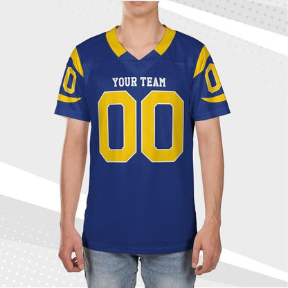 Personalized Ram Navy Football Jersey, Custom Shirt For Adult Kid, Game Day Outfit For American Football Fan, Gift for Him, Gift for her