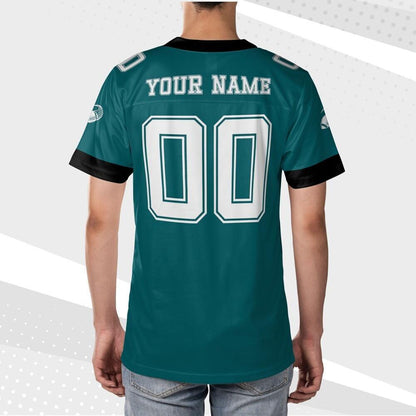 Personalized Eagle Green Football Jersey, Custom Shirt For Adult Kid, Game Day Outfit For American Football Fan, Gift for Him,Gift for her