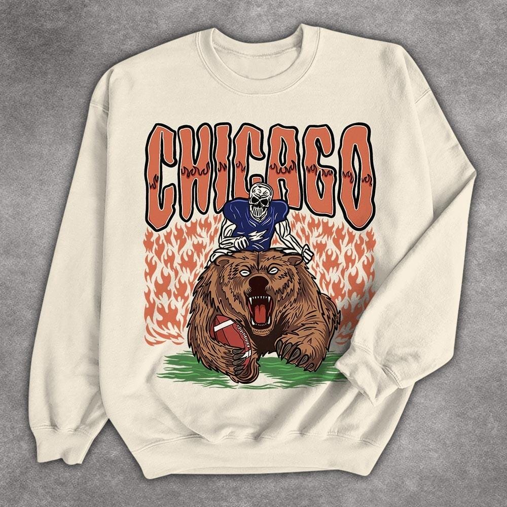 Chicago Football Skull Vintage Shirt