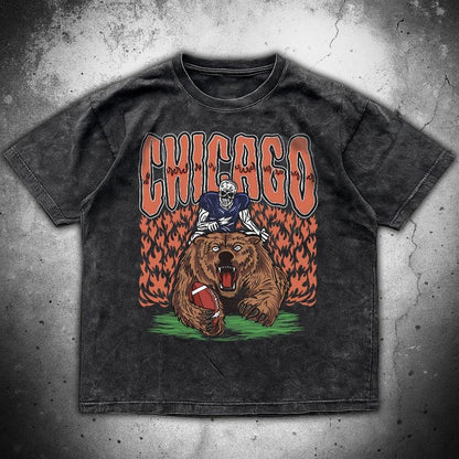 Chicago Football Skull Vintage Shirt
