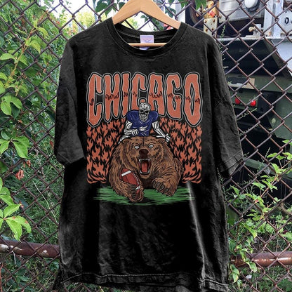 Chicago Football Skull Vintage Shirt