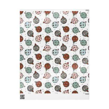 Retro Christmas wrapping paper Unique Vintage Christmas Wrapping Paper Roll, Holiday Gift Wrap with Retro groovy Design