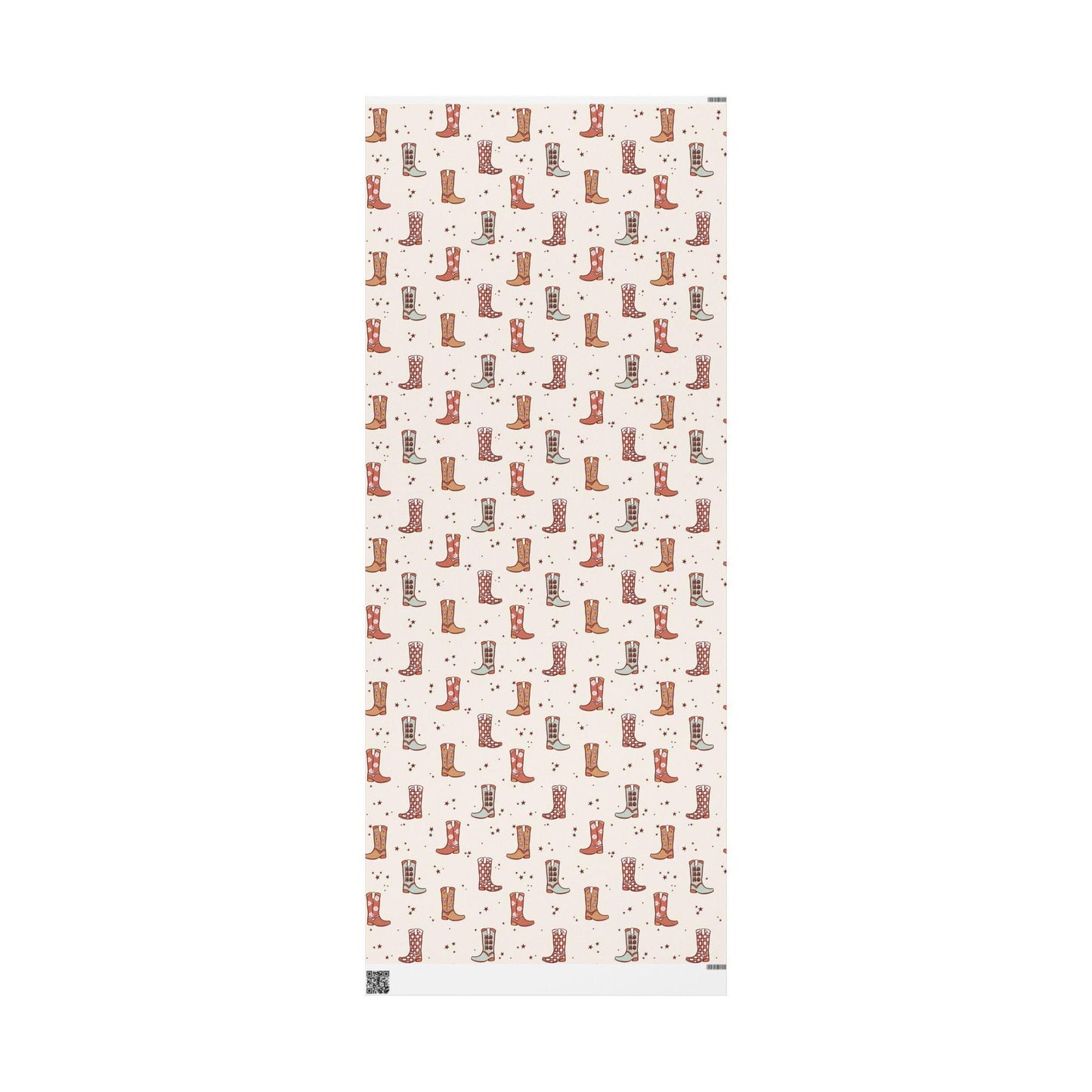 Western Christmas wrapping paper Southwest  Vintage Cowboy Christmas Wrapping Paper Roll, Cowgirl Holiday Gift Wrap with Retro Design