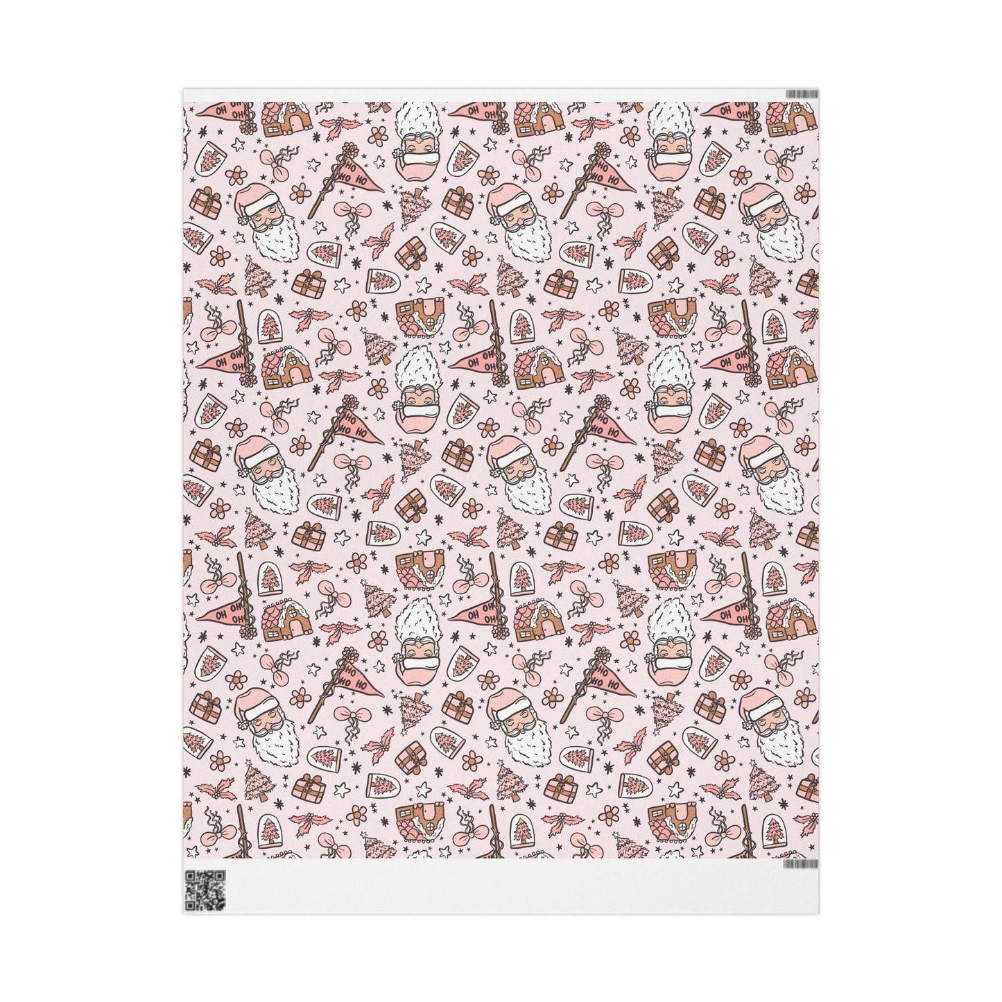 Retro Santa Christmas wrapping paper Unique Vintage Christmas Wrapping Paper Roll, Holiday Gift Wrap with Retro groovy Design