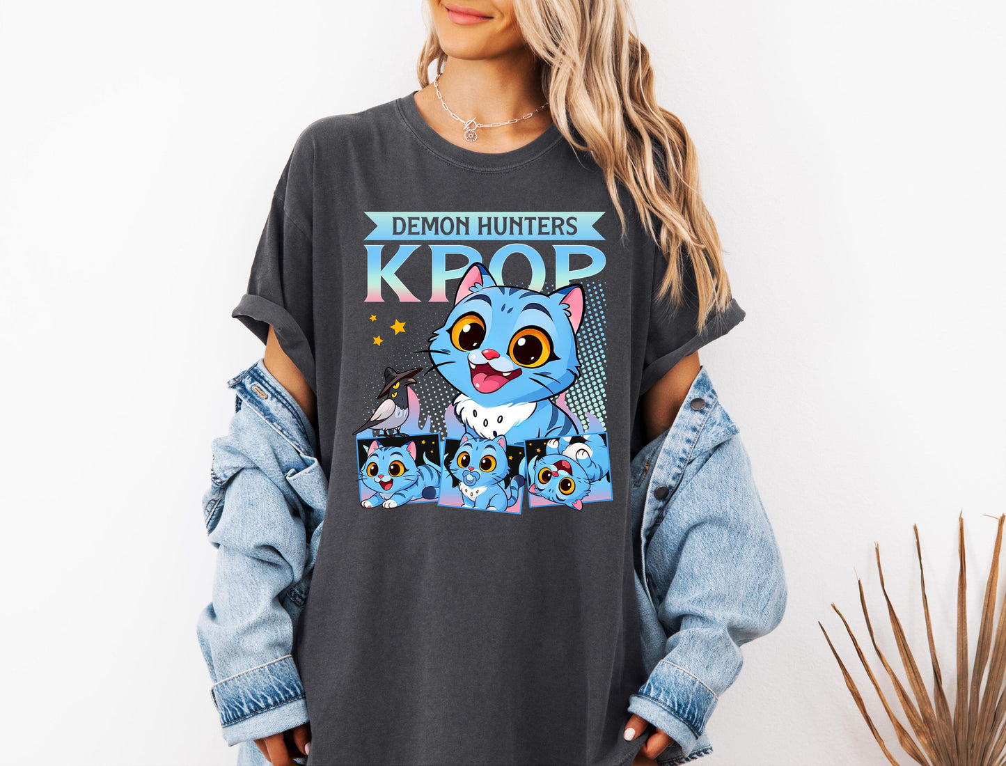 Kpop Demon Hunters Tiger Comfort Colors Shirt, Demon Hunter Tiger Tee, Kpop Huntrix Pin Shirt, Jinu Manga Shirt, Saja Girls Fan, Anime Shirt