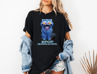 Kpop Demon Hunters Tiger Comfort Colors Shirt, Demon Hunter Tiger Tee, Kpop Huntrix Pin Shirt, Jinu Manga Shirt, Saja Girls Fan, Anime Shirt