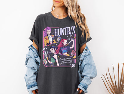 Kpop Demon Hunters Shirt, Huntrix Girl T-Shirt, Kpop idol group Shirt, Mira, Rumi, Joey Shirt,Demon Hunter Merch, Gift for Huntrix fan Shirt