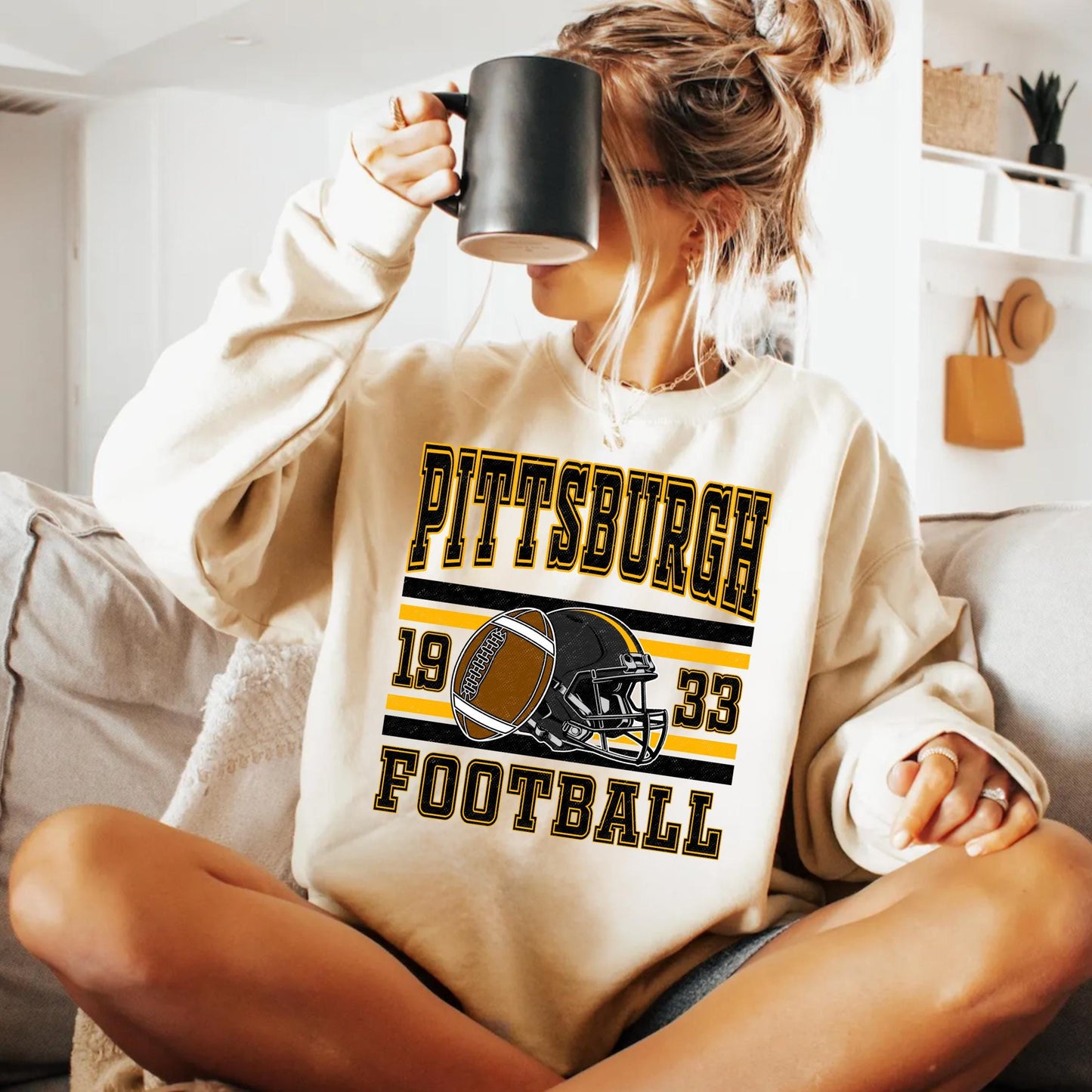 Pittsburgh Football Shirt, Vintage Pittsburgh Style 90s Sweatshirt, Graphic Tee Gift For Football Fan Sport, Game Day Shirt, Pittsburgh Fan