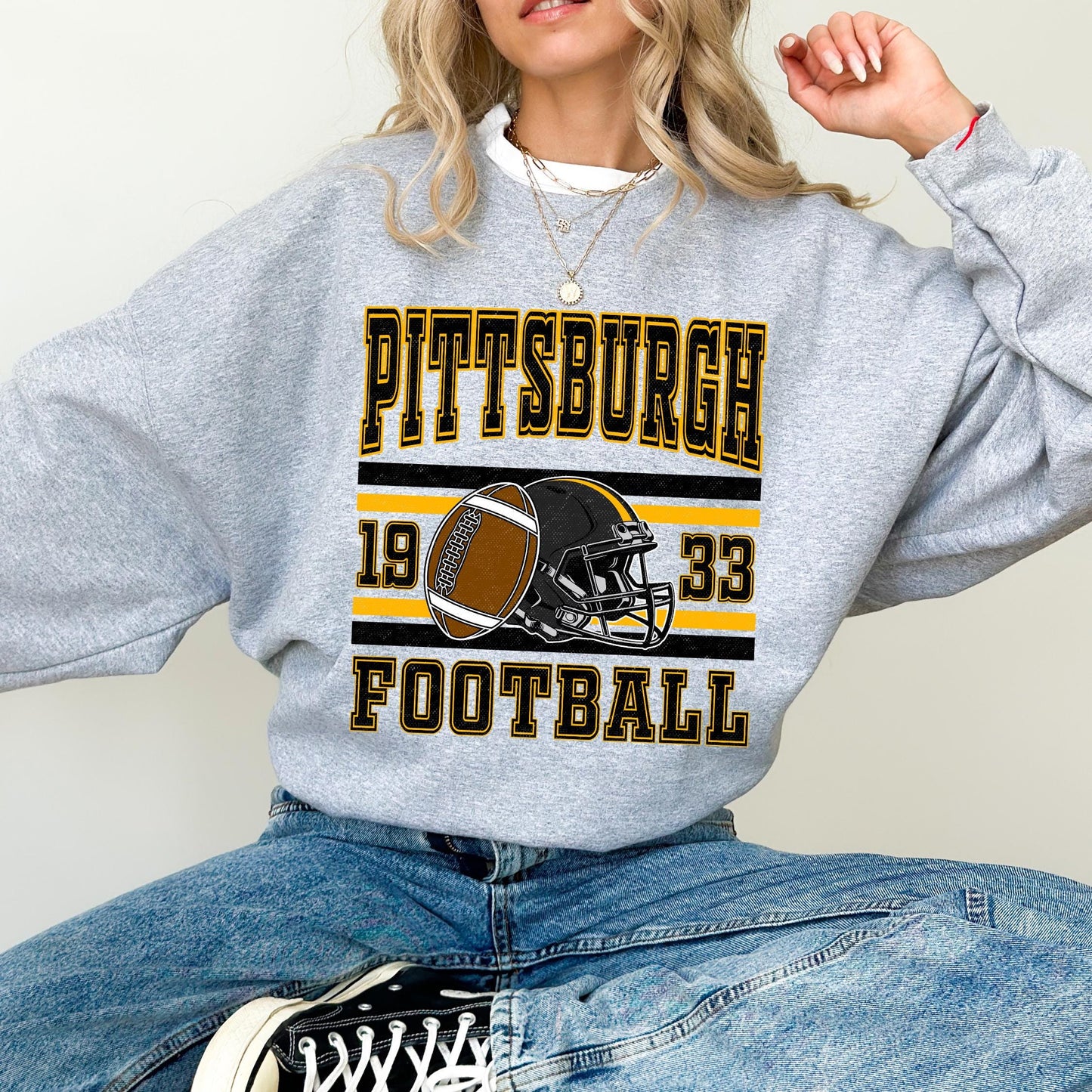 Pittsburgh Football Shirt, Vintage Pittsburgh Style 90s Sweatshirt, Graphic Tee Gift For Football Fan Sport, Game Day Shirt, Pittsburgh Fan