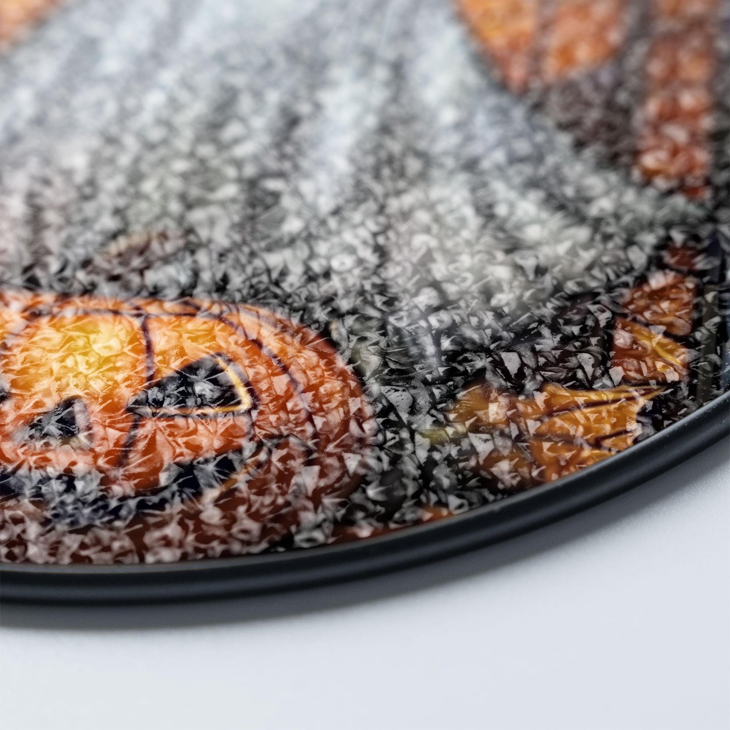 Halloween Ghost Stained Glass Suncatcher – Spooky Ghost with Pumpkin Window Hanging, Gothic Home Décor, Unique Sun Catcher Gift