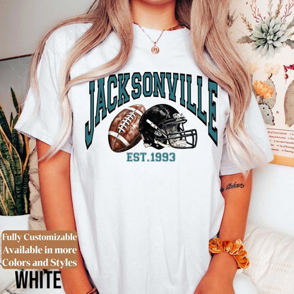 Jacksonville Football Retro Style Sweatshirt, Jacksonville Football Shirt, Jacksonville Fan Shirt, Sunday Football Tee, Game Day Shirt