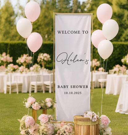 Custom Fabric Baby Shower Sign, Personalized Baby Shower Sign, Welcome Sign for Baby Shower, Custom Baby Shower Decor, Baby Shower Banner