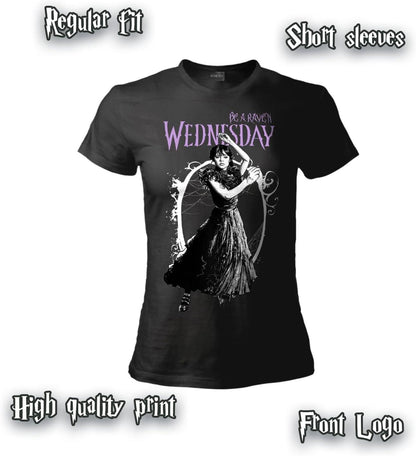 Wednesday Be a Raven 3D T-Shirt Wednesday Family Addams