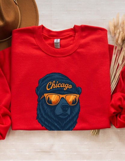 Chicago Bears Sweatshirt - Gildan Football Crewneck