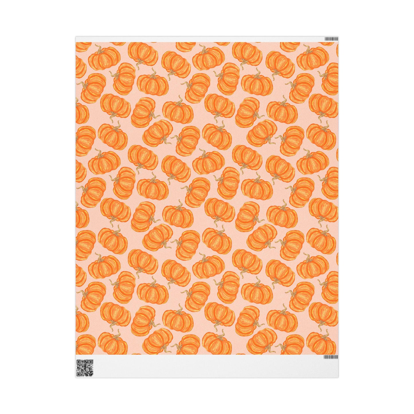 Vintage Halloween Wrapping Paper Roll, Fall Gift Wrap with Retro Cute Pumpkins for Themed Fall October Parties
