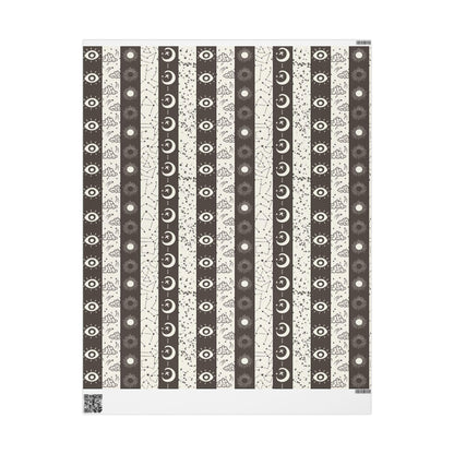 Spooky Halloween Dark Wrapping Paper Roll, Witchy Goth Gift Wrap, Custom Trick or Treat Packaging for October Gifts