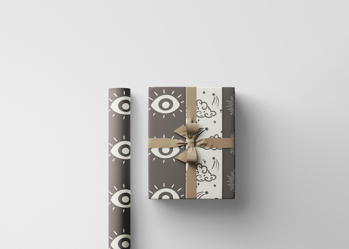 Spooky Halloween Dark Wrapping Paper Roll, Witchy Goth Gift Wrap, Custom Trick or Treat Packaging for October Gifts