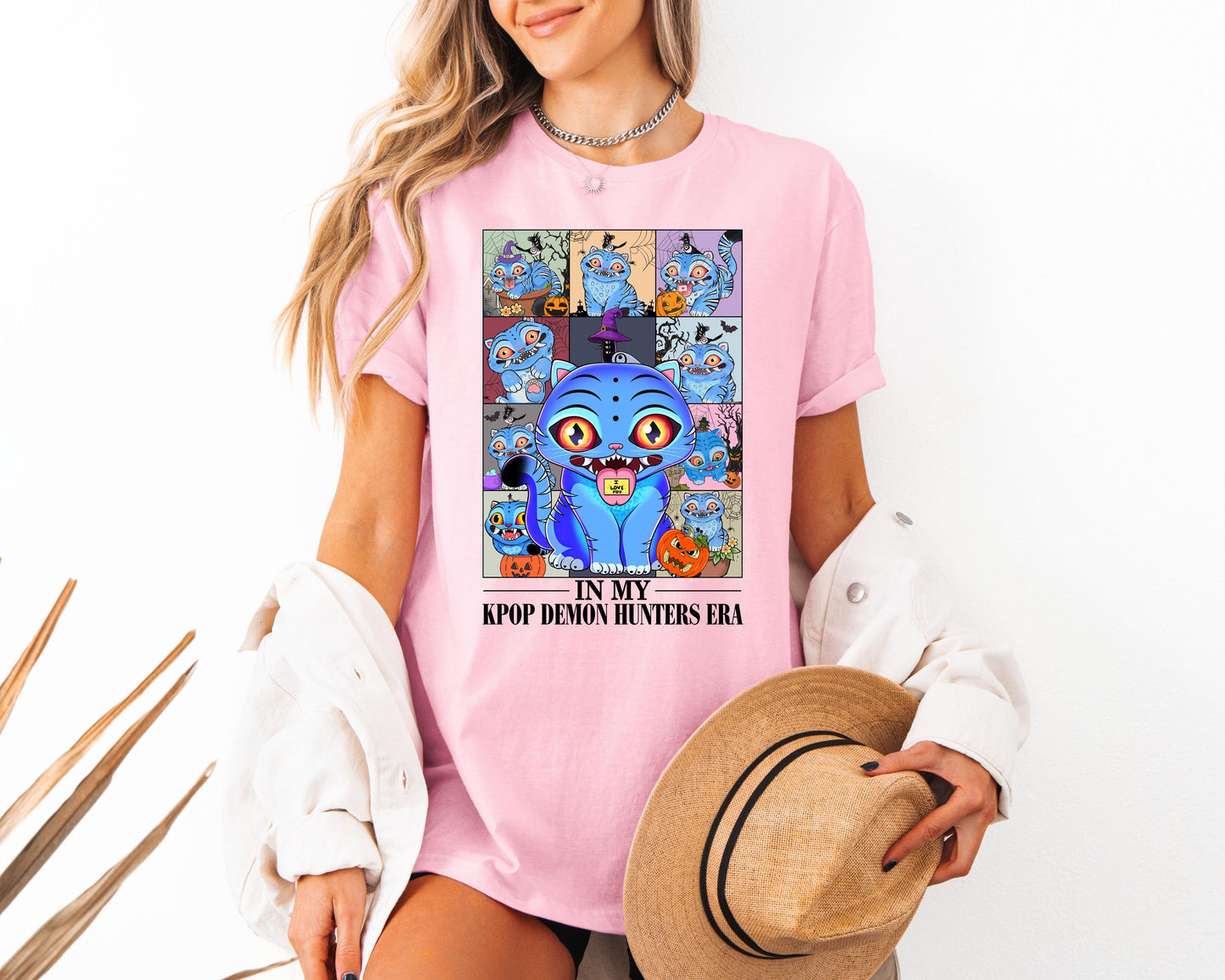 Kpop Demon Hunters Tiger Shirt, Demon Hunter Tiger Tee, Kpop Huntrix Pin Shirt, Jinu Manga Shirt, Saja Girls Fan, Anime Shirt