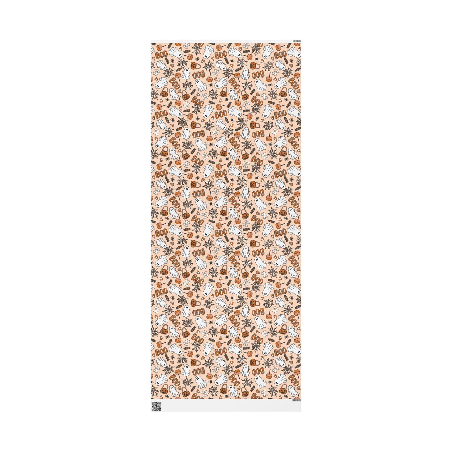 Halloween Wrapping Paper with Ghosts and Pumpkins, Spooky Gift Wrap Roll for Kids Halloween Party Favors