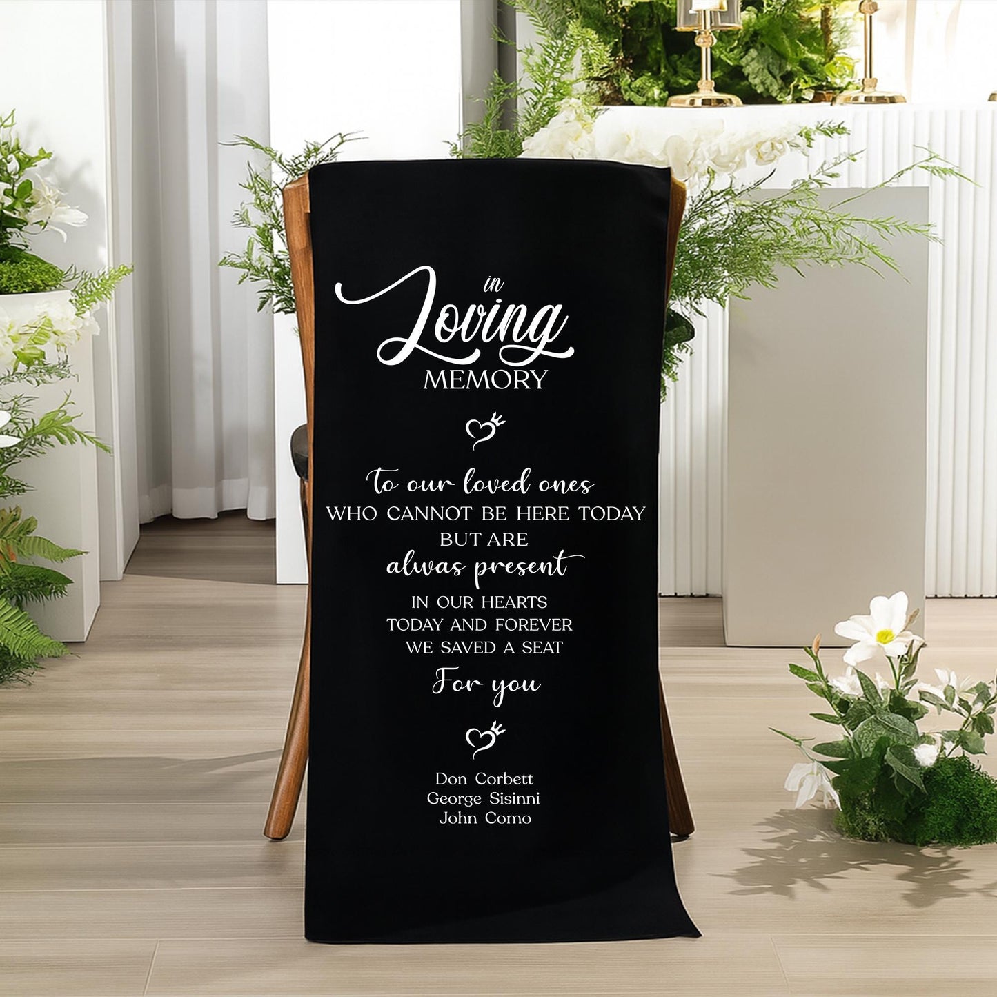 In Loving Memory Chair Sign, Wedding Memorial Sign, Personalized Reserved Wedding Seating Family Memorial Sign, Remembrance Ceremony Decor