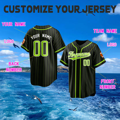 Custom Pinstripe Baseball Jersey with Personalized Team Name Number,Custom Embroidered Stripe Team Jersey,Baseball Couple Jersey and Gifts