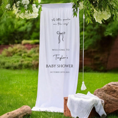 Personalized Fabric Baby Shower Banner, Custom Baby Shower Sign, Welcome Sign for Baby Shower, Custom Baby Shower Decor