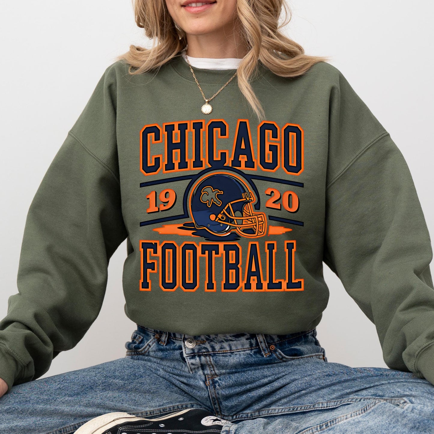 Chicago Football Sweatshirt, Unisex Game Day Crewneck, Chicago Sports Gear, Popular Bear Shirts, Gifts For Her,Chicago Bear Fan Gift