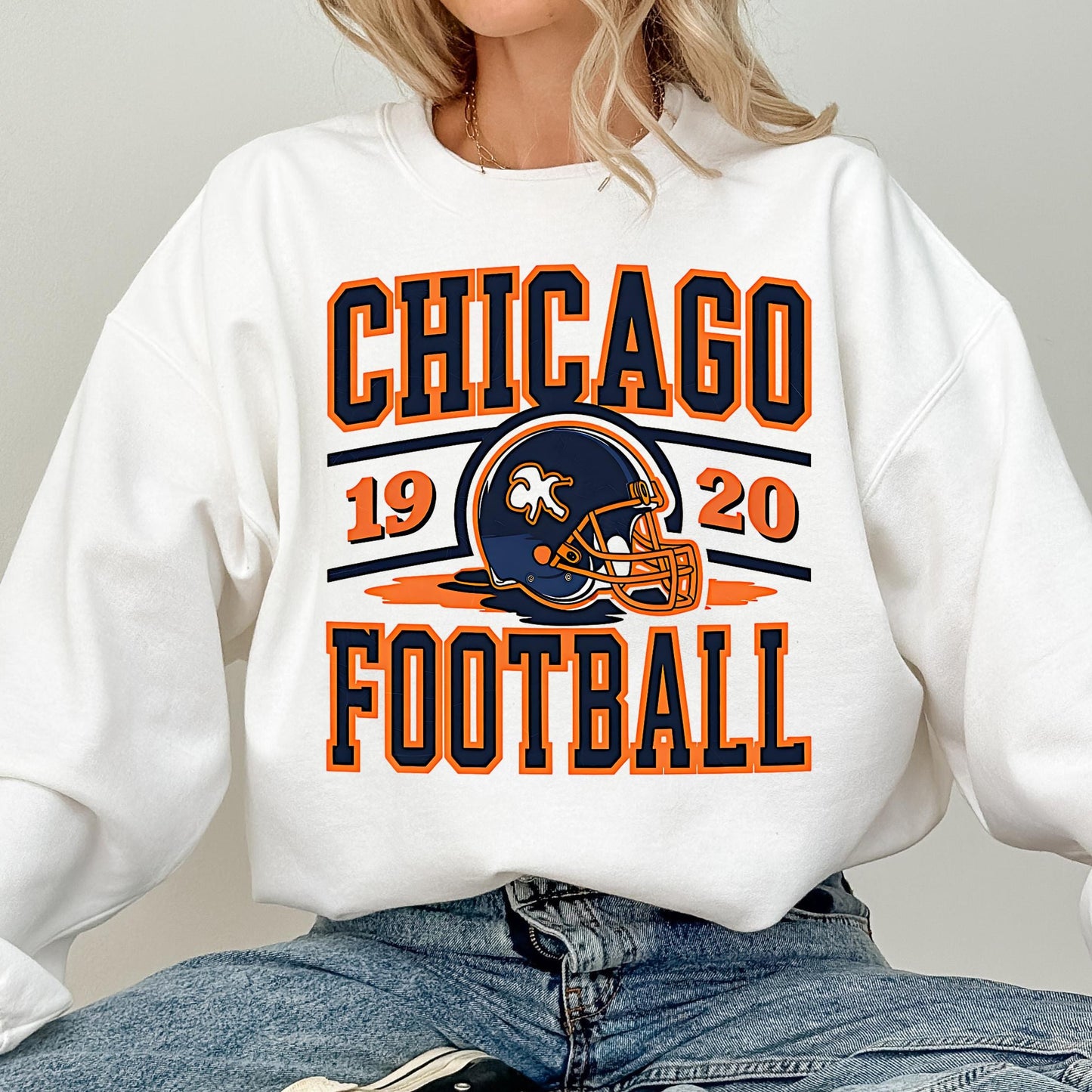 Chicago Football Sweatshirt, Unisex Game Day Crewneck, Chicago Sports Gear, Popular Bear Shirts, Gifts For Her,Chicago Bear Fan Gift