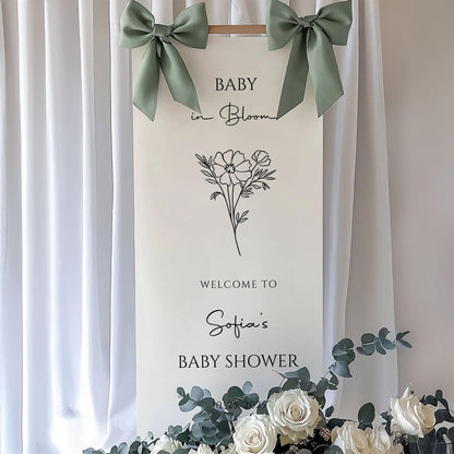 Fabric Baby Shower Sign, Baby Shower Welcome Sign, Custom Baby Shower Sign, Hello Baby Sign, Baby Shower Decorations, Oh Baby Welcome Sign